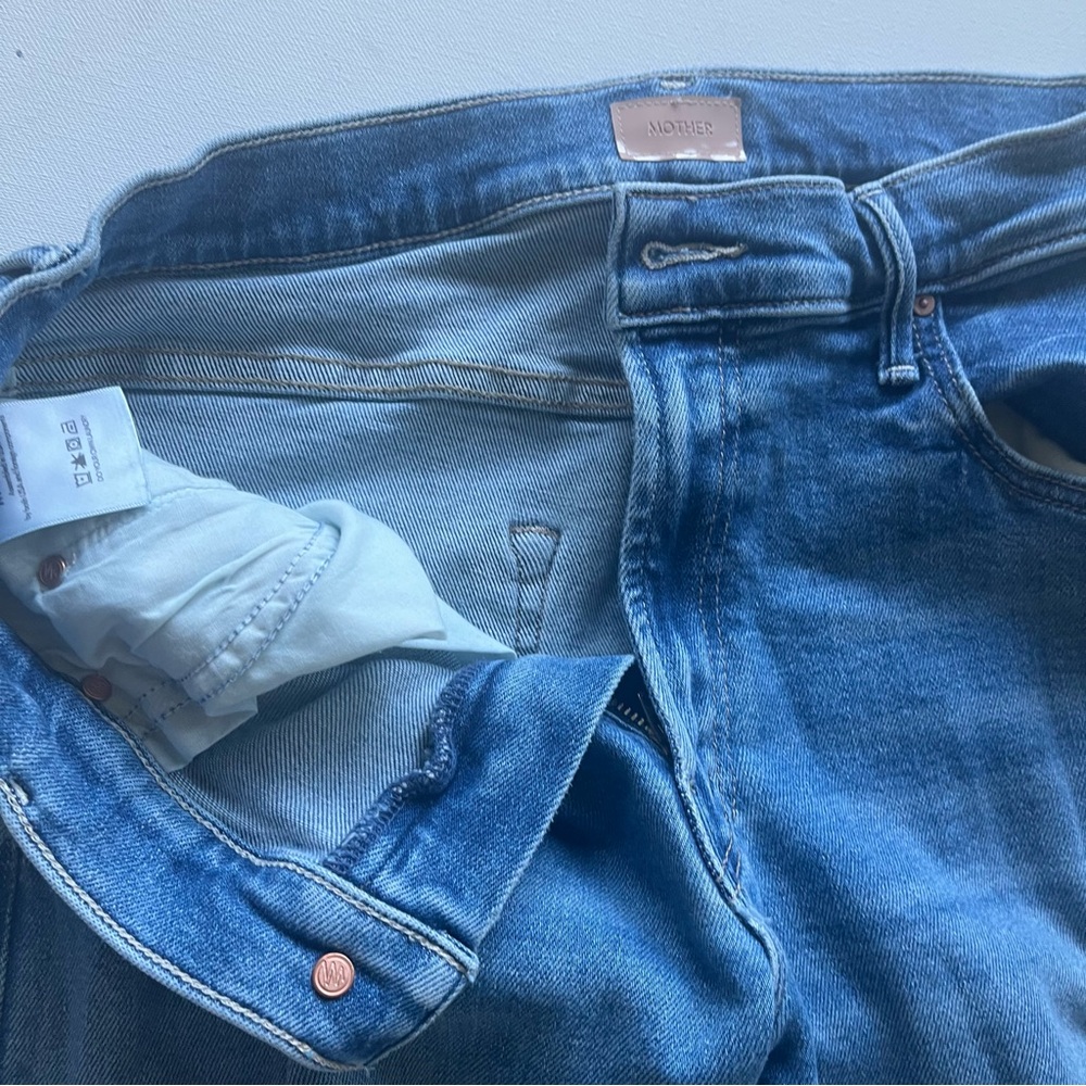 MOTHER Midrise Maven Sneak Different Strokes Jeans size 31 - Picture 8 of 11